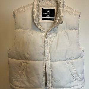 Aeropostale Women's Cream Puffer Jacket